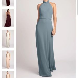 Jenny Yoo bridesmaid dress in Mayan blue